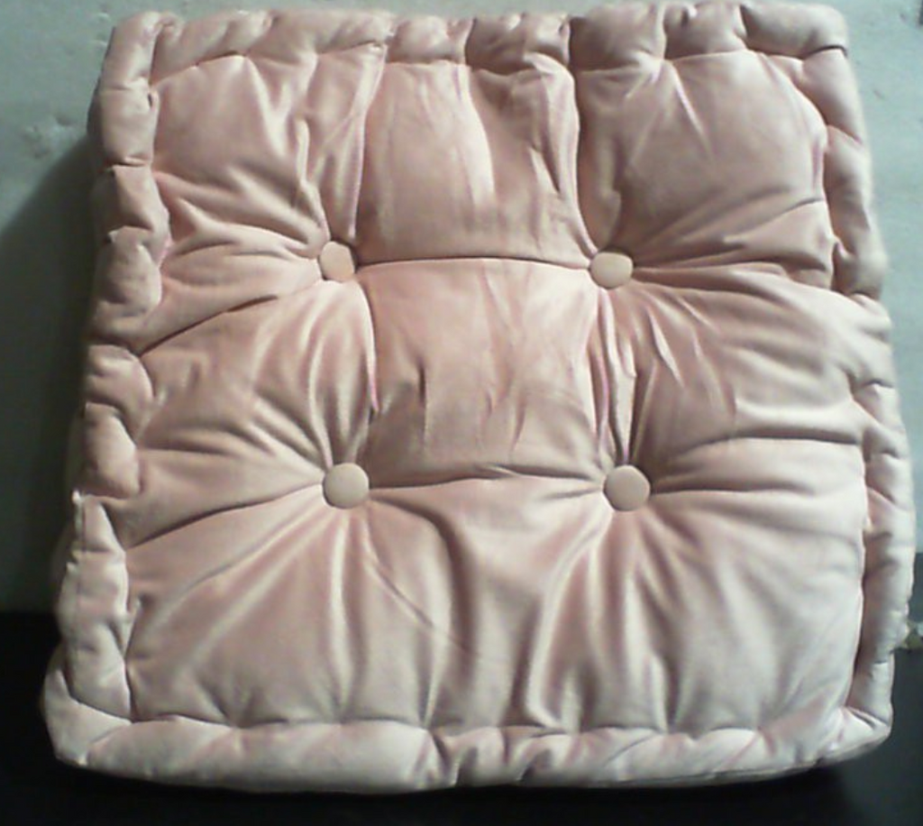 Cojín para silla de comedor vctops, cojín cuadrado de terciopelo suave con lazos, cómodo cojín para silla de interior para oficina, cocina y comedor (rosa, 40 x 40 cm)