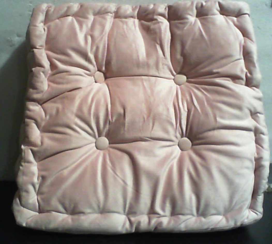 Cojín para silla de comedor vctops, cojín cuadrado de terciopelo suave con lazos, cómodo cojín para silla de interior para oficina, cocina y comedor (rosa, 40 x 40 cm)