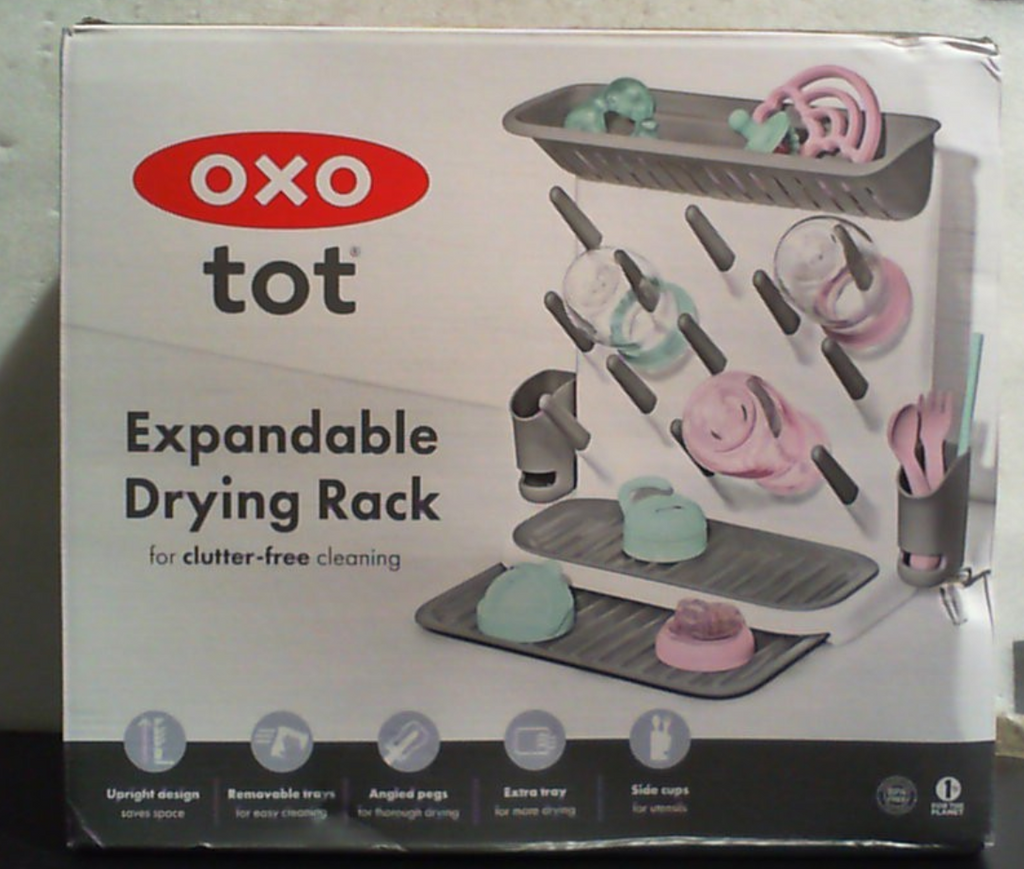 Escurridor extensible OXO Tot: escurridor que ahorra espacio | Artículos esenciales para recién nacidos y bebés | Artículos esenciales para la lactancia | Seca biberones | Ahorra espacio en la cocina