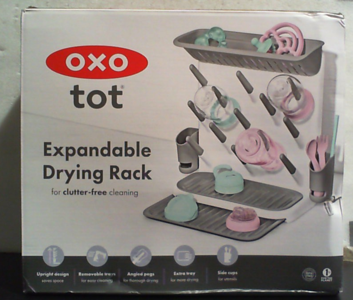 Escurridor extensible OXO Tot: escurridor que ahorra espacio | Artículos esenciales para recién nacidos y bebés | Artículos esenciales para la lactancia | Seca biberones | Ahorra espacio en la cocina