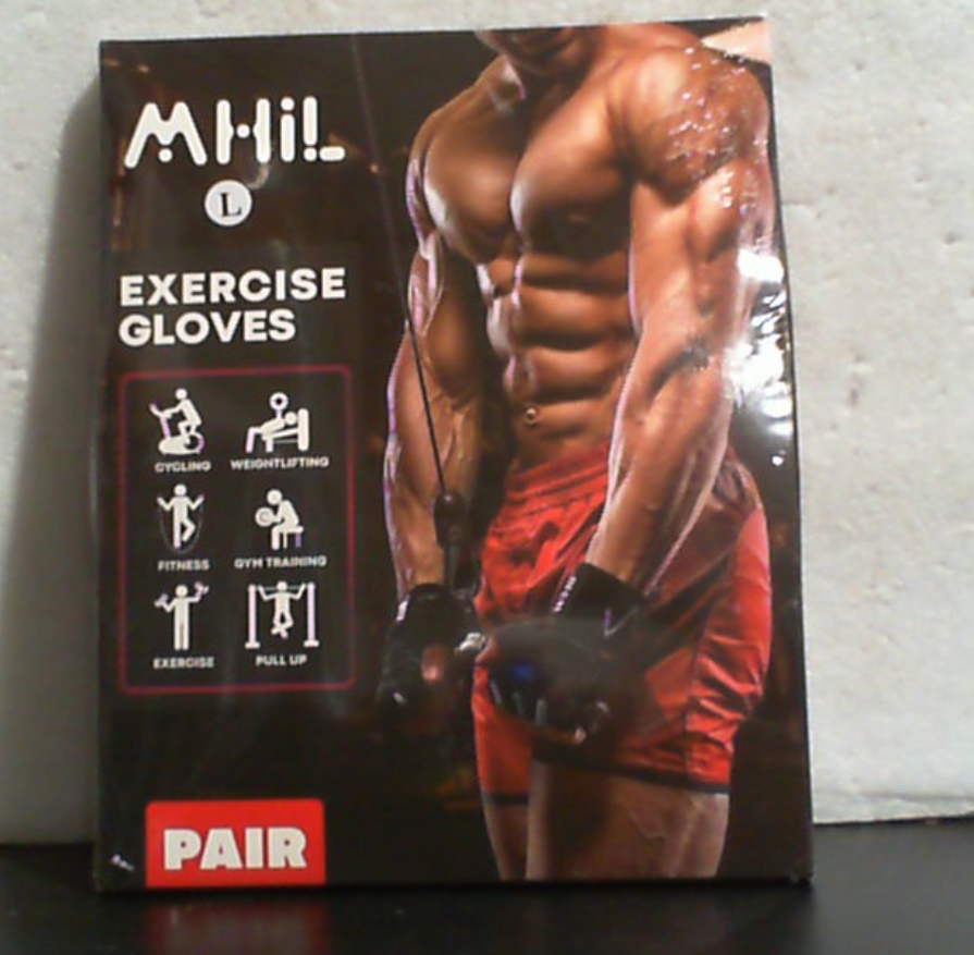 Guantes de entrenamiento MhIL para hombre: guantes cómodos para gimnasio con agarre mejorado para mayor seguridad y protección de las manos. Protección para levantamiento de pesas con muñequeras para un mejor rendimiento y estilo.