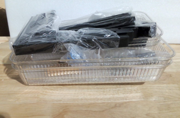 Organizador para debajo del fregadero ARSTPEOE - Paquete de 2 organizadores de almacenamiento extraíbles multiusos, estante organizador de armario deslizante y extraíble, almacenamiento para cocina y baño, transparente #1953