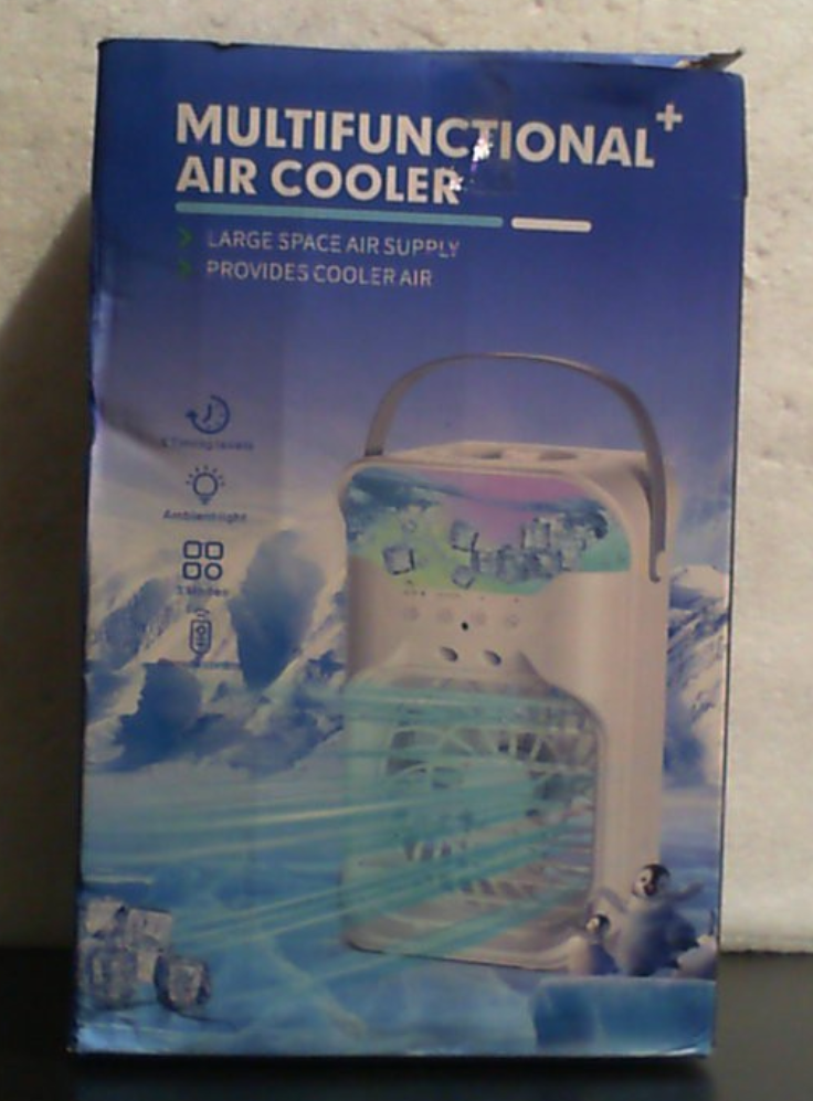 Aire acondicionado portátil 4 en 1, enfriamiento en 2.3 segundos y 3 velocidades de ventilador, tanque de agua de 1600 ml con 2 modos de nebulización, luz nocturna de 10 colores, control remoto, aire acondicionado portátil para habitación, coche