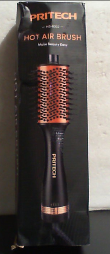 Cepillo secador de pelo voluminizador de un solo paso PRITECH, moldeador de aire caliente iónico 4 en 1, secado rápido de 1200 W, cepillo de cerámica antiencrespamiento para mujeres, para todo tipo de cabello, peinado diario (negro y dorado).