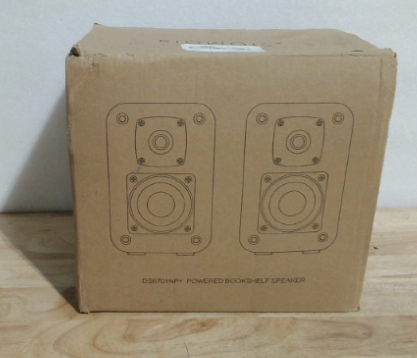 Parlantes de Estanteria RIOWOIS con Bluetooth | 40W Activos | Woofer 2.75 pulgadas | Optico AUX TV-ARC | Tornamesa