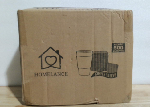 Homelance Fundas para Vasos de Cafe 500 Piezas | Mangas de Papel Kraft Corrugado para Vasos 12, 16, 20, 22 y 24 oz Reciclables y Desechables