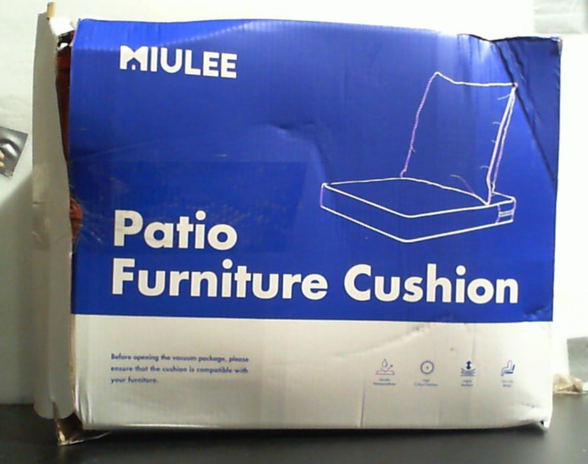 Cojín de exterior MIULEE color naranja quemado, 61 x 61 cm, impermeable y resistente a la decoloración durante 3 años, cojín profundo para asiento y respaldo, ideal para muebles de patio, sillas, sofás y sillones, con asa y correas ajustables.