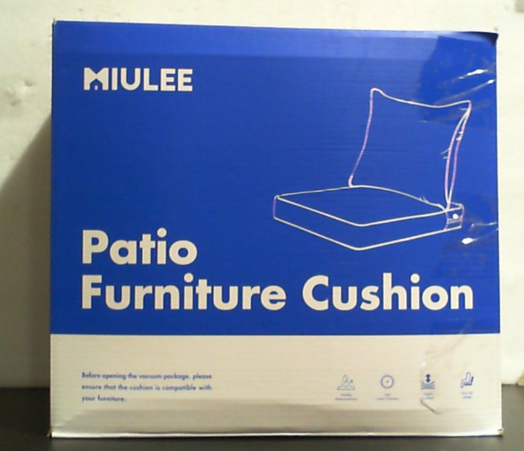 MIULEE Cojin de Asiento Exterior Amarillo 22x22 Pulgadas | Impermeable, Anti-Decoloracion 3 Anos, Asiento Profundo con Amarres