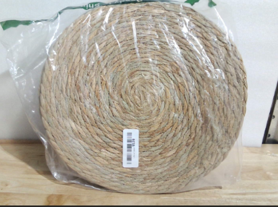 CONTIENE SOLO 6 UNIDADES individual de mesa redondo fabricado en fibra natura