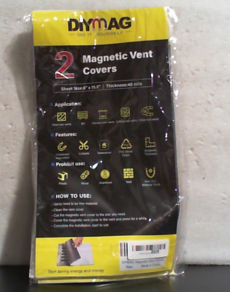 Cubierta Magnética para Rejilla de Ventilación 12x12 pulgadas | Tapa Magnética para Ventilas de Hogar y RV, Imanes Extra Fuertes para Pared, Techo, Piso y HVAC