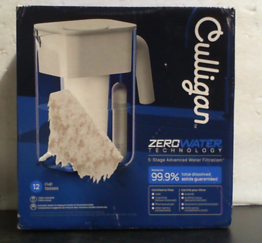 Culligan con Tecnologia ZeroWater Jarra Filtrante 12 Tazas | Filtro Avanzado 5 Etapas | Reduce Plomo PFAS Mercurio Fluor y Cloro | Certificada IAPMO