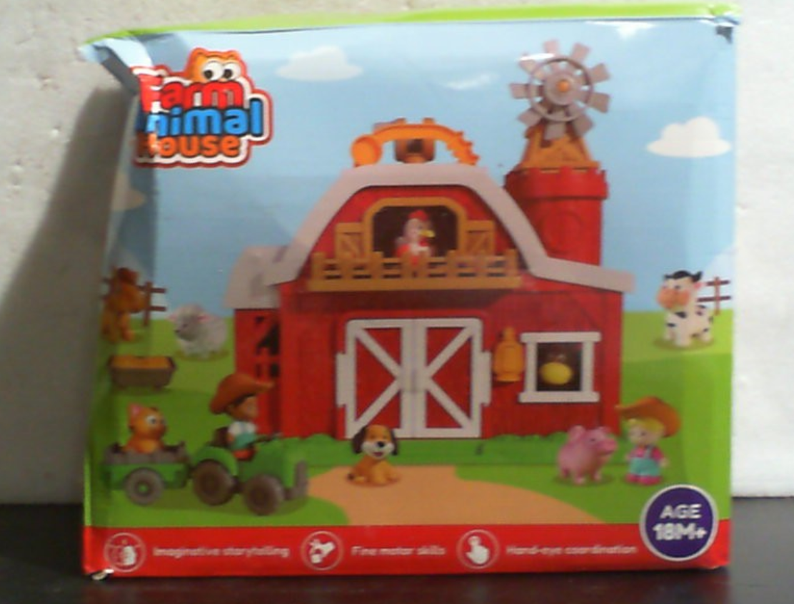 Set de Granja 15 Piezas | Establo Grande con Animales para Ninos Pequenos | Juguetes Montessori de Aprendizaje | Animales de Juego con Tractor | Regalo 18 Meses a 2 Anos