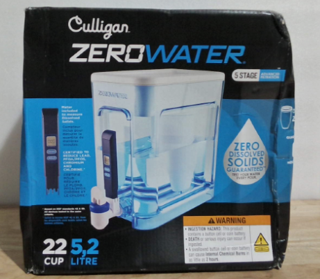 Dispensador de filtro de agua Culligan ZeroWater de 22 tazas (5.2 litros),