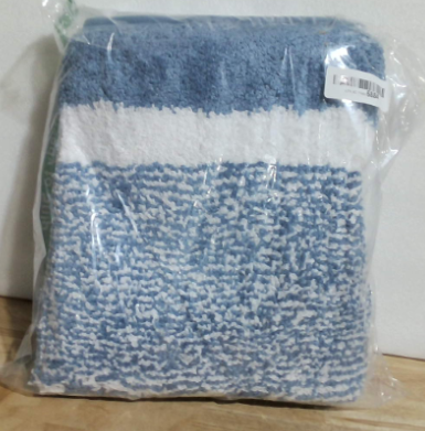 set de toallas de baño de microfibra de felpa a rayas (Striped Microfiber Bath Towel Set)