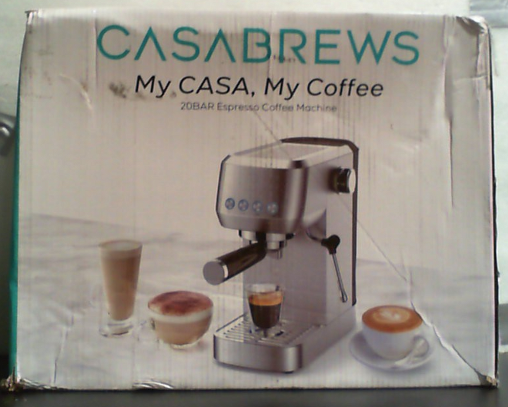 Máquina de Espresso CASABREWS 3700 Essential 20 Bar | Acero Inoxidable | Cafetera de Cappuccino y Latte con Vaporizador | Tanque 43.9oz | Plateada