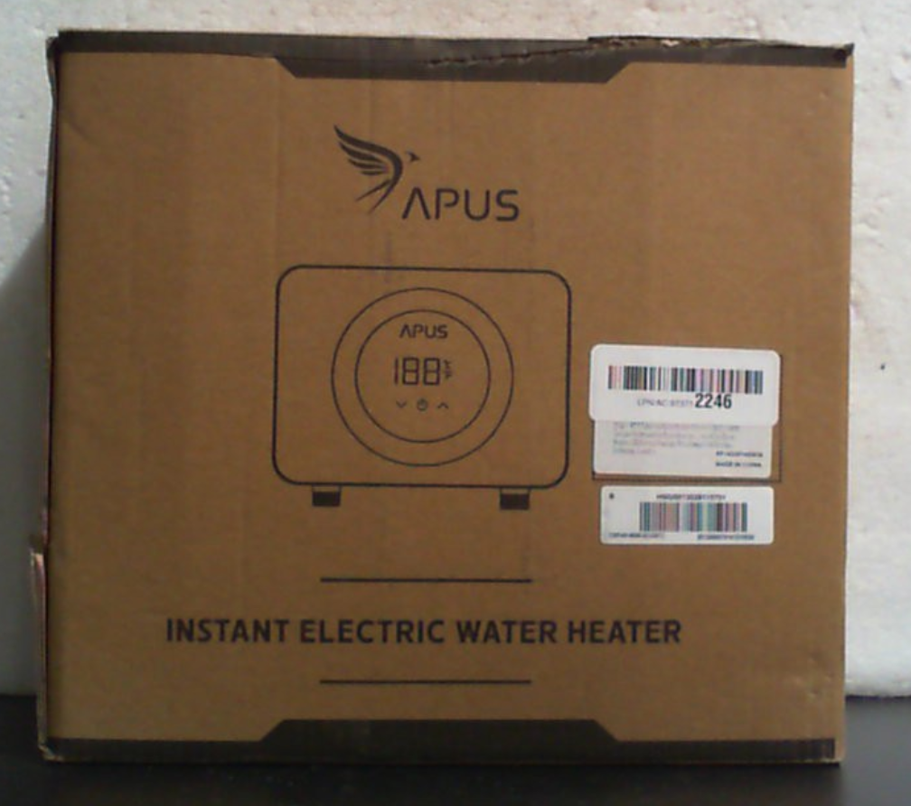 Calentador de Agua Eléctrico Instantáneo APUS 240V 4500W | Sin Tanque | Bajo el Lavabo | Pantalla LED Digital | Ultra Compacto para Cocina y Baño