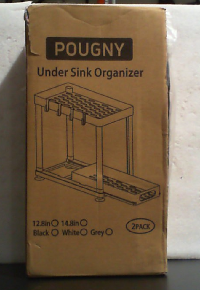Organizadores Extraíbles POUGNY 2 Piezas | Cajones Deslizantes bajo el Fregadero para Baño y Cocina, Multiusos para bajo Gabinete, Negro