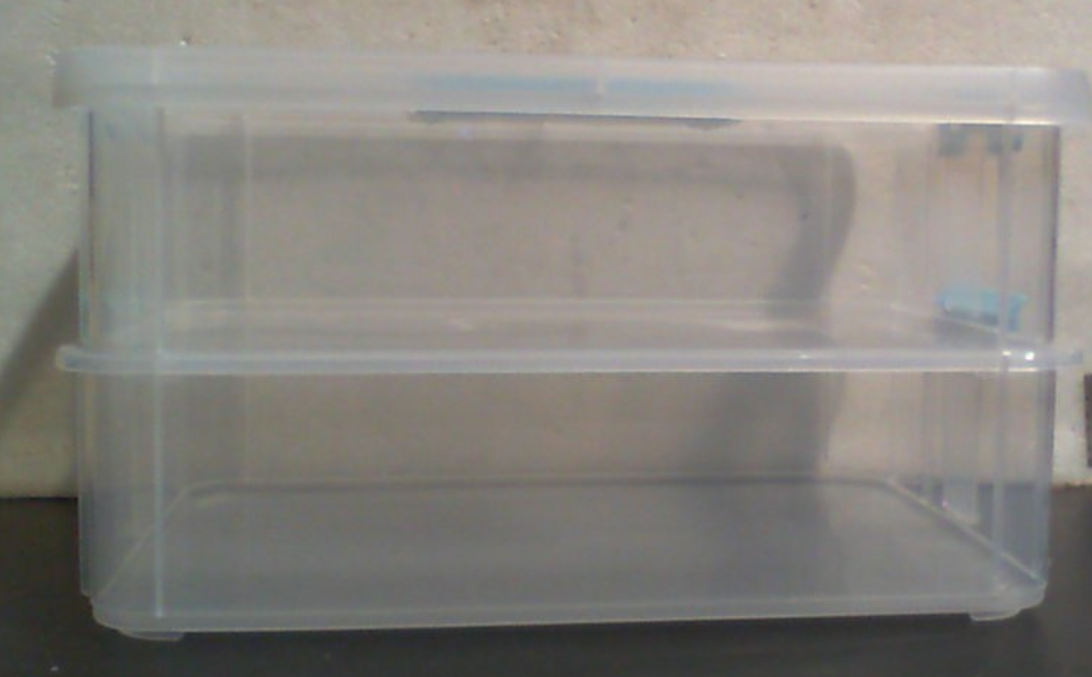 Caja de almacenamiento de 2 capas para apilar y transportar, de plástico multiuso