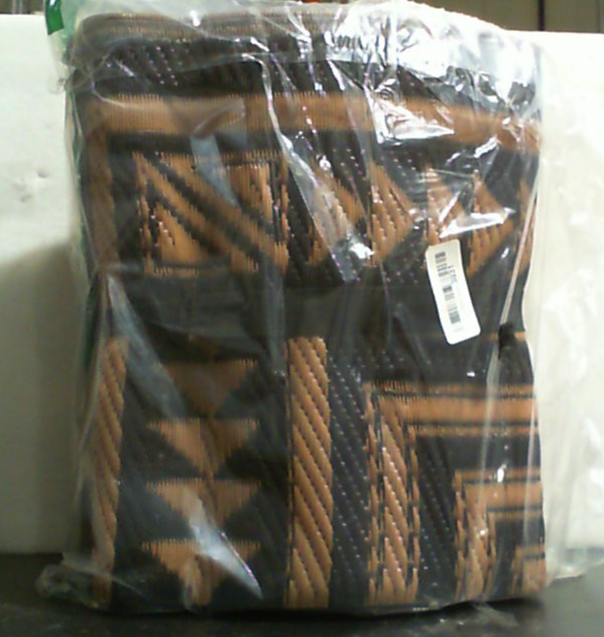 GENIMO Alfombra de Exterior para Patio, 5 x 8 pies, Impermeable, Plastico Reversible, para Camping, RV, Porche, Deck, Balcon y Playa, Negro y Marron