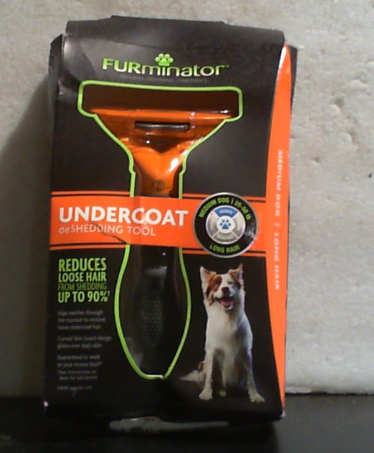 Cepillo FURminator para Perros Medianos de Pelo Largo | Herramienta deShedding para Eliminar el Subpelo y Reducir la Caída de Pelo