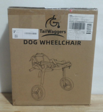 Silla de Ruedas para Perros Pequeños TailWaggers | Para Patas Traseras | Ayuda de Movilidad Ajustable | Ruedas Todo Terreno | Para Mascotas Tamaño Teddy