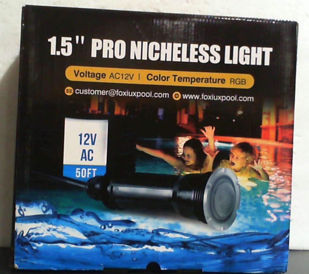 Luces LED para Piscina Jeavle | Reemplazo Directo Pentair GloBrite 1.5" | Luz de Color para Piscina y Spa | IP68 Sumergible | 12V AC | Cable de 15 m