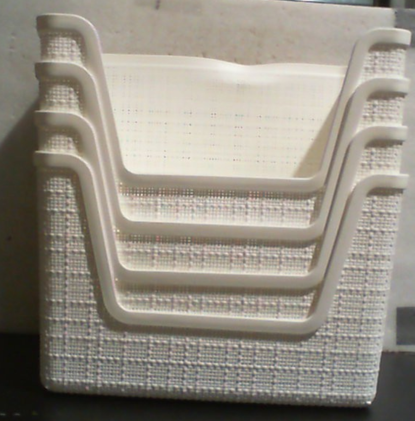 4 PACK Canasta organizadora blanca con apertura frontal y diseño tejido para el hogar