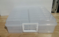 caja organizadora maletín de plástico transparente con compartimentos múltiples