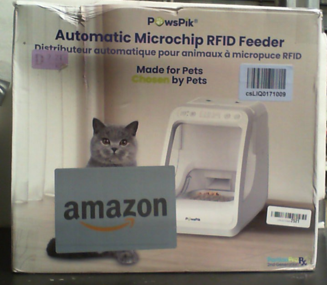 PawsPik Comedero automático para gatos Microchip RFID, 16 tazas