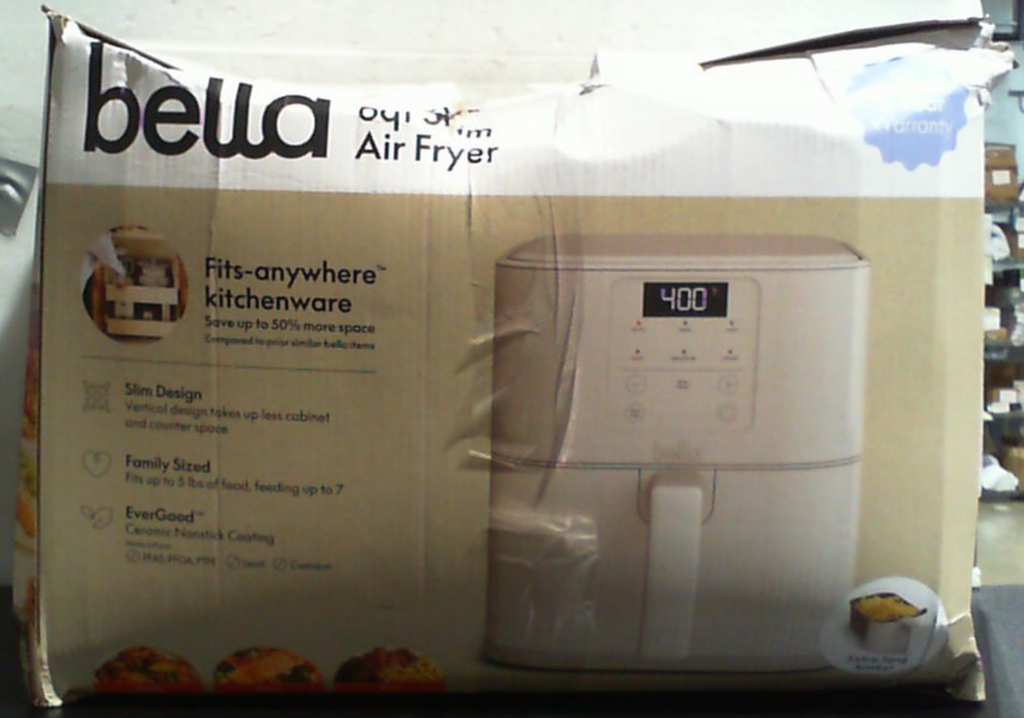 bella Freidora de Aire Digital Delgada de 4 Qt con Recubrimiento Antiadherente Cerámico