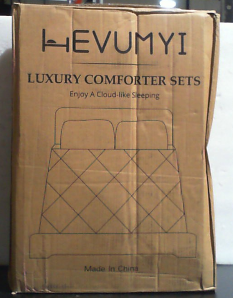 HEVUMYI - Juego de edredón King de 7 piezas para todas las estaciones en una bolsa