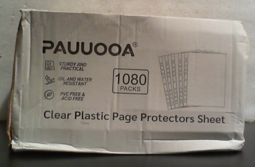 1080 Protectores de hojas Shuban de carga superior, transparentes