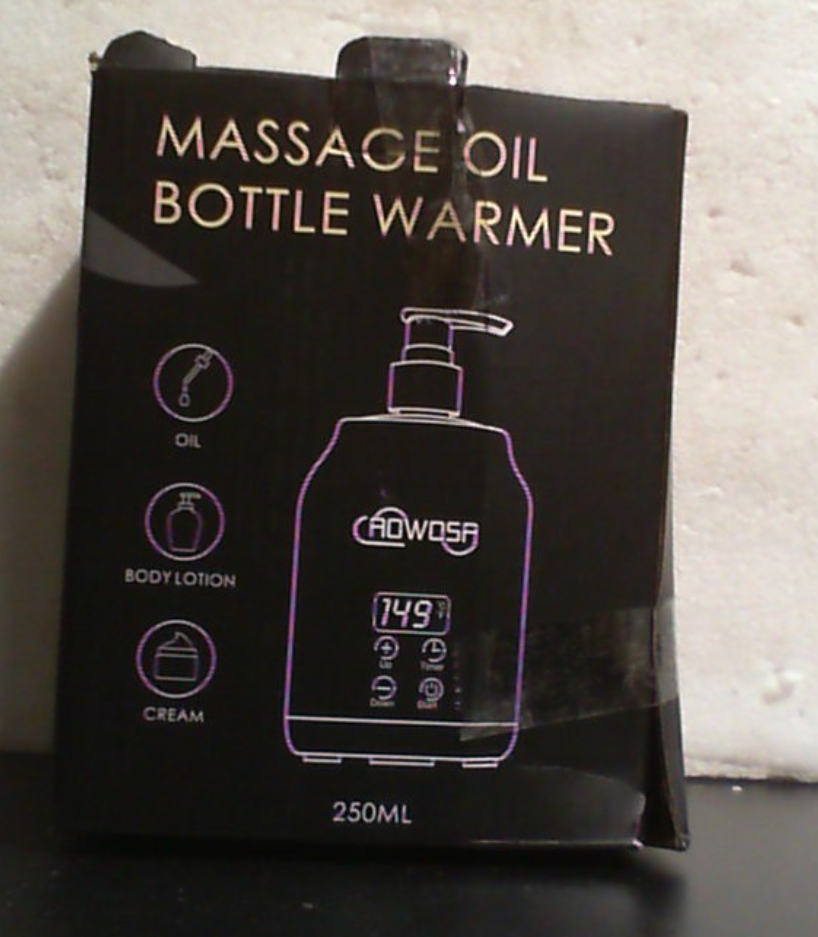 Calentador Electrico de Aceite de Masaje Digital | Botella Profesional con Termostato para Spa y Salon (Negro)
