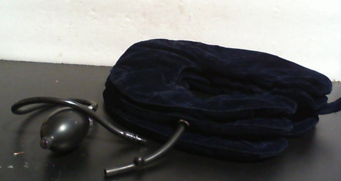 Dispositivo de Traccion Cervical | Estirador de Cuello Inflable y Ajustable Alivio Inmediato del Dolor Soporte Cervical para Casa Azul