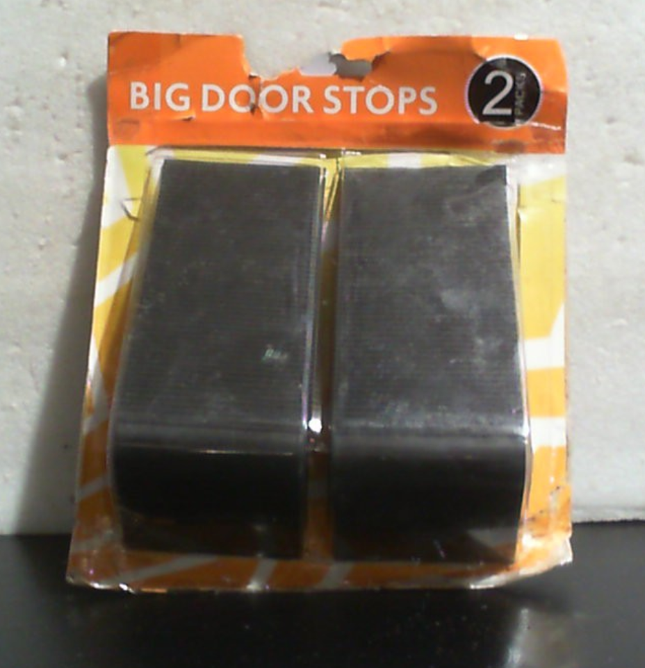 Set de 2 Topes de Puerta Grandes de Goma | Cuña Antideslizante hasta 2 Pulgadas de Alto | Negro Resistente para Hogar, Oficina y Uso Comercial