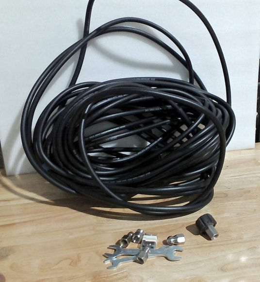 NOTA NO CONTIENE ACCESORIOS   Y VIENE EN COLOR NEGRO  Kit Limpieza de Alcantarillas 100 pies para Hidrolavadora | 5800 PSI | Boquilla Rotativa | 1/4 NPT | con Correa