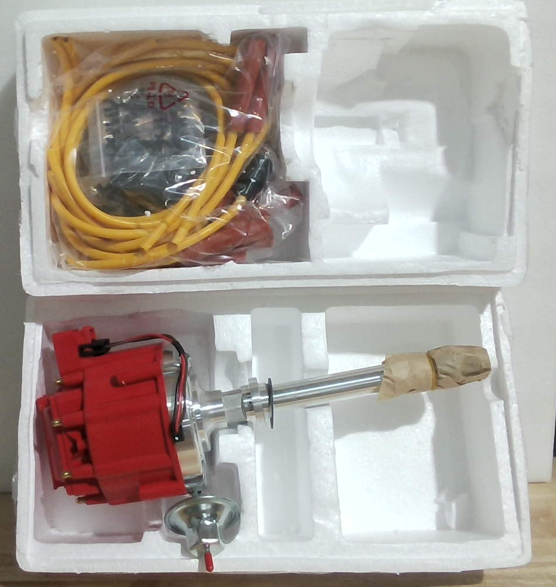 distribuidor de encendido electrónico tipo HEI (High Energy Ignition) con bobina de alto rendimiento incorporada