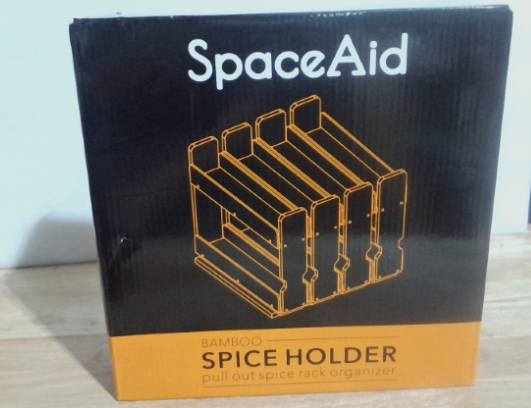 organizador de especias extraíble de bambú (Bamboo Spice Holder / Pull Out Spice Rack Organizer)