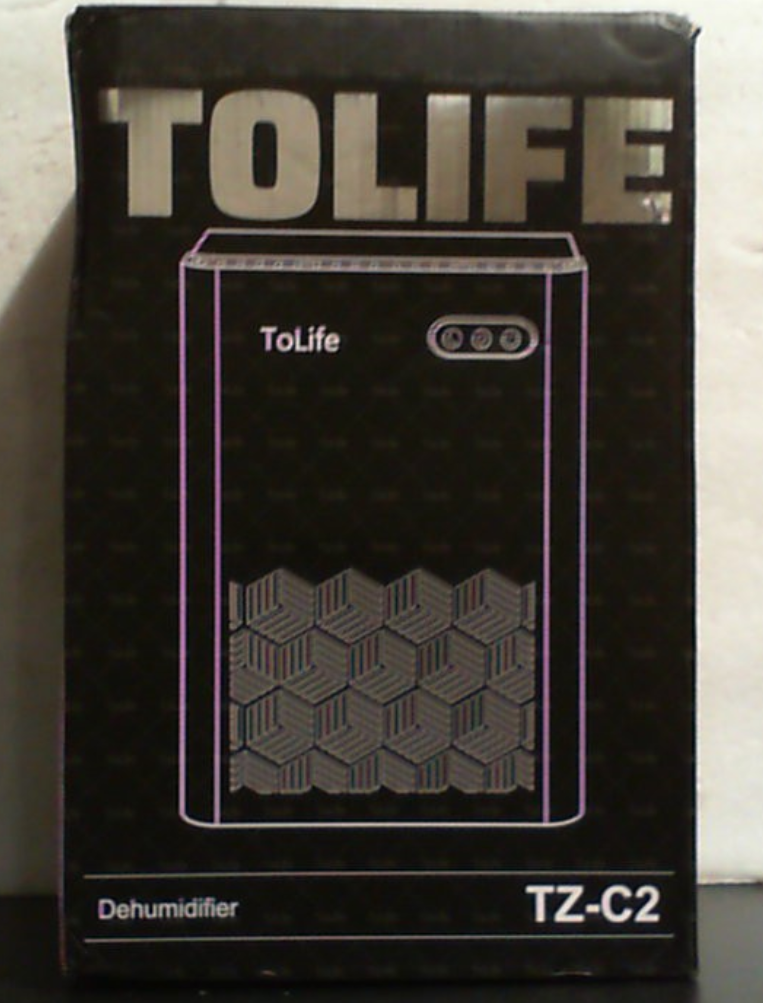 Deshumidificador ToLife para el Hogar | Tanque de 95oz, Cubre 1000 pies², Auto-Apagado, Luz LED de 7 Colores | Para Sótano, Dormitorio y Baño | Gris