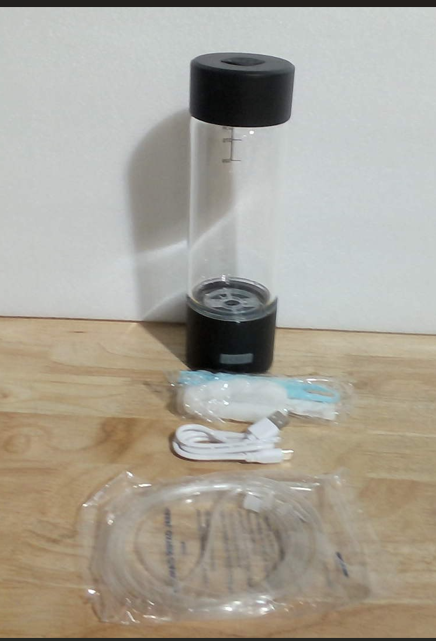 Botella Generadora de Agua de Hidrógeno Portátil con función de inhalación 3 en 1