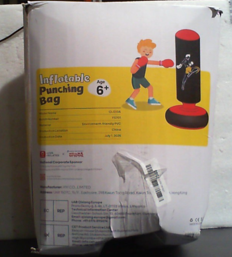 QPAU Saco de Boxeo Inflable para Ninos con Guantes | 66 pulgadas, Estable y Grande | Regalo para Ninos y Ninas de 6 a 12 Anos, para Karate, Taekwondo y MMA