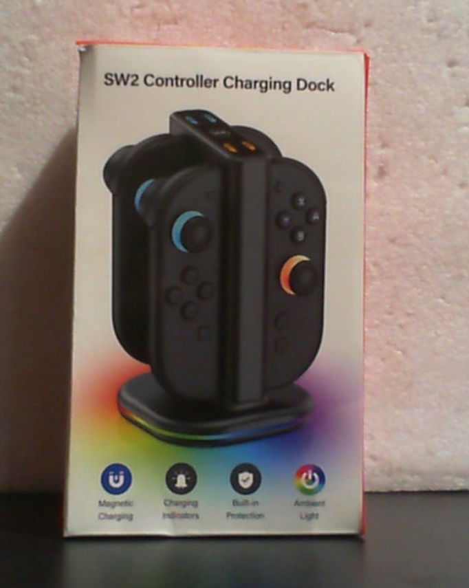 Cargador de Controles Switch 2 con Diseño Magnético Bidireccional | Base 4 en 1 con Modo RGB | 2 Estaciones de Carga