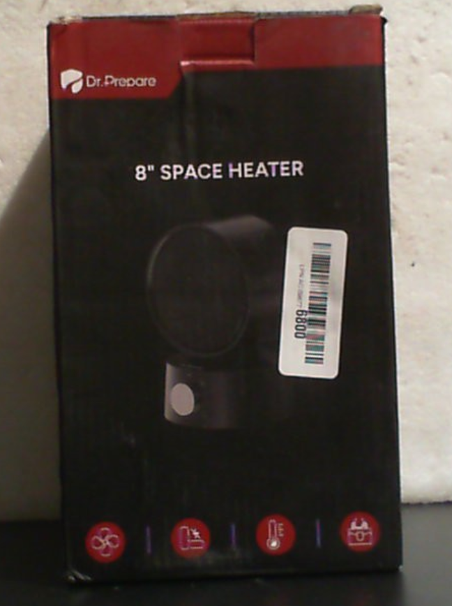 DR.PREPARE Calefactor Pequeno para Interior | Inclinacion Ajustable | 600W Ceramico PTC Portatil | Calentamiento Rapido con Proteccion Anti-Volcadura