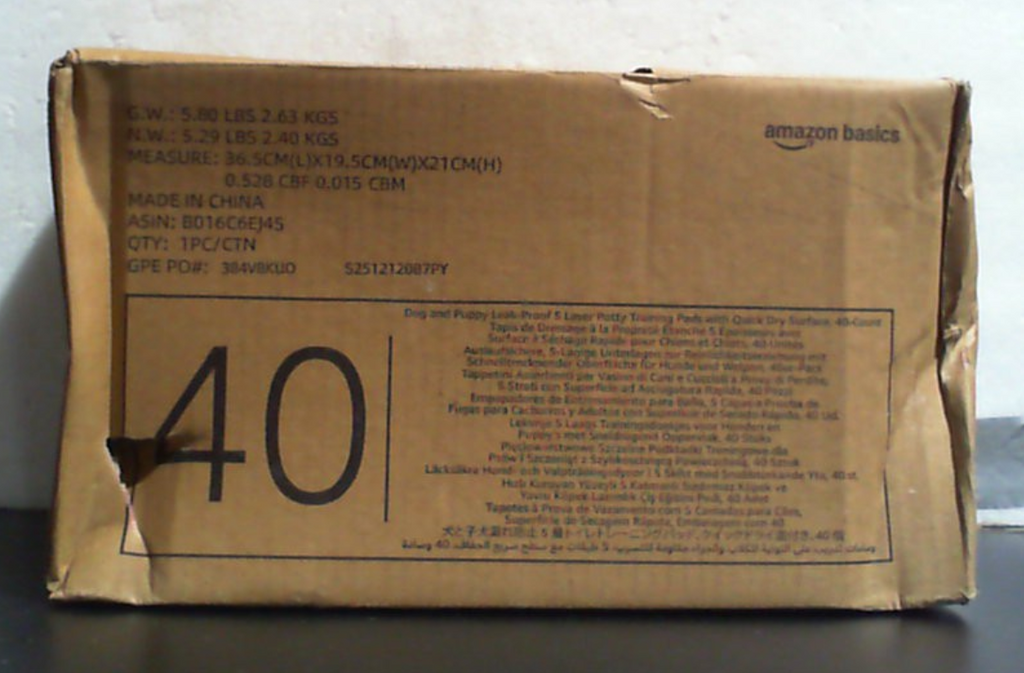 Amazon Basics Almohadillas de Entrenamiento para Perros a Prueba de Fugas | Diseno de 5 Capas de Secado Rapido | Extra Grande 28x34 Pulgadas | 40 Unidades