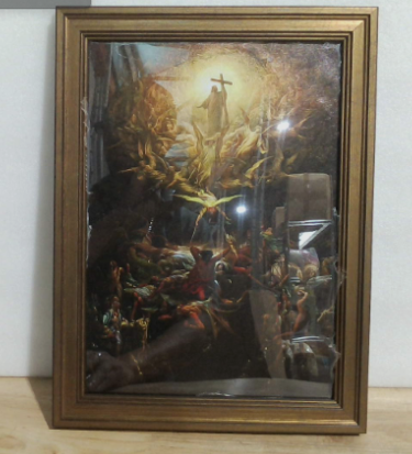 enmarcada de la célebre pintura épica religiosa titulada El triunfo del cristianismo sobre el paganismo CUADRO IGULA A LA SEGUNDA IMAGEN