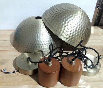 juego de lámparas colgantes vintage de cúpula industrial de la marca ELYONA