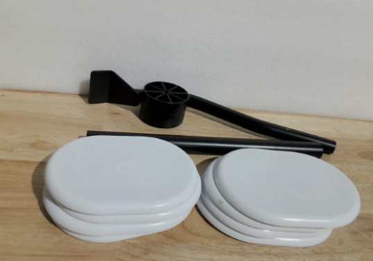 Set de Deslizadores para Muebles Mejorados | Para Alfombras, Almohadillas Ovaladas | 8 Deslizadores de 5.8 x 4.3 Pulgadas + 1 Elevador | Mueve Camas, Mesas y Gabinetes Fácilmente