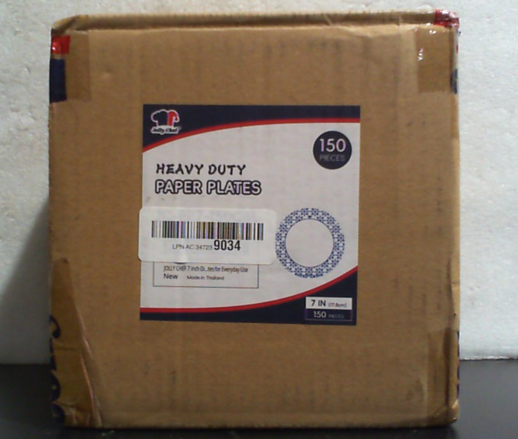 JOLLY CHEF 150 Platos de Papel Desechables 7 pulgadas | A Prueba de Fugas y Cortes | Resistentes para Uso Diario