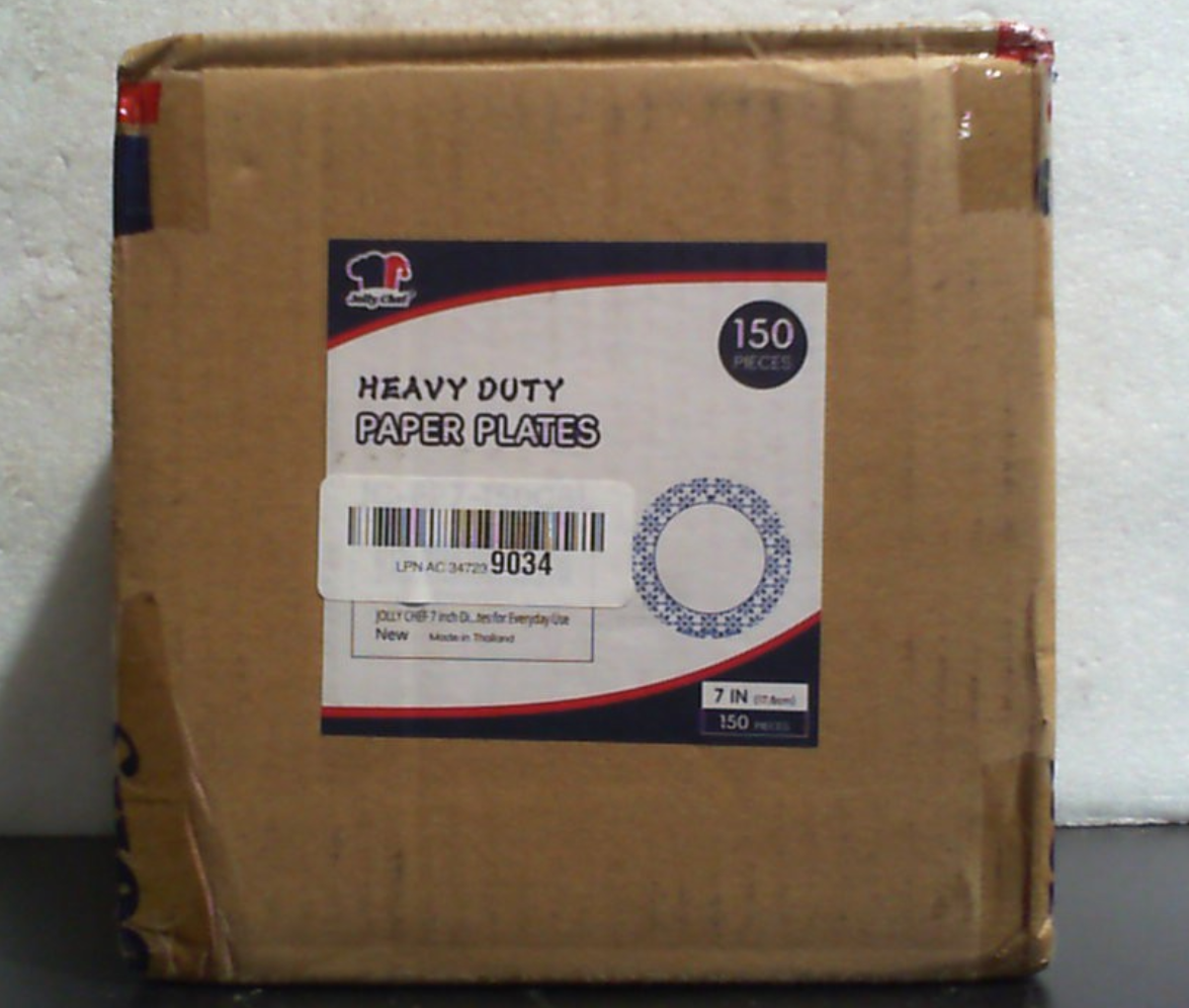 JOLLY CHEF 150 Platos de Papel Desechables 7 pulgadas | A Prueba de Fugas y Cortes | Resistentes para Uso Diario