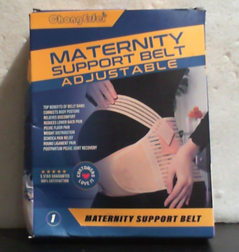 ChongErfei Faja de Maternidad 3 en 1 | Banda de Soporte para Embarazo Alivio de Dolor de Espalda Pelvis y Cadera Negro XL